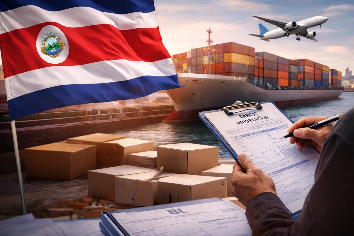 Importar a Costa Rica con planificación logística, aduanas y transporte coordinado